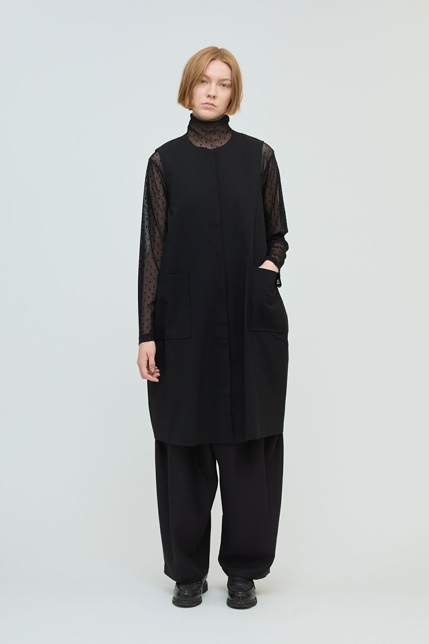 【ミズイロ インド/mizuiro ind】のメッシュドットハイネックプルオーバー 人気、トレンドファッション・服の通販 founy(ファニー) 　ファッション　Fashion　レディースファッション　Fashion for Women　トップス・カットソー　Cut & Sew Tops　シャツ・ブラウス・オフィスカジュアル　Elegant Blouses & Button-Ups　カジュアルプルオーバー・ニットトップス　Pullovers & Knit Tops / Casual Pullovers　インナー　Innerwear　キャミソール　Camisole, Spaghetti Strap Top　シンプル　Simple, Minimal　スウェット / スエット　Sweatshirt, Sweatwear　スリーブ　Sleeve, Long Sleeve / Short Sleeve　タンク　Tank Top, Sleeveless Top　ドット　Polka Dot, Dot Pattern　ハイネック　High Neck, Mock Neck　フェミニン　Feminine, Girly　メッシュ　Mesh, Net Fabric　ロング　Long, Long-Length　エレガント 上品　Elegant　other-6|ID: prp329100004905200 ipo3291000000036719500