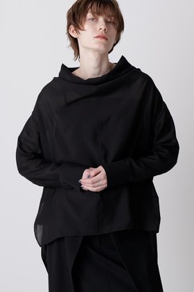 【ヒューエルミュージアム/hueLe Museum】の【hLM】スパンボイルブラウス 人気、トレンドファッション・服の通販 founy(ファニー) ファッション Fashion レディースファッション Fashion for Women トップス・カットソー Cut & Sew Tops シャツ・ブラウス・オフィスカジュアル Elegant Blouses & Button-Ups インナー Innerwear エレガント 上品 Elegant シンプル Simple, Minimal ジャケット Jacket, Outerwear スリーブ Sleeve, Long Sleeve / Short Sleeve ドレープ Drape, Draping Fabric ロング Long, Long-Length |ID:prp329100004905208