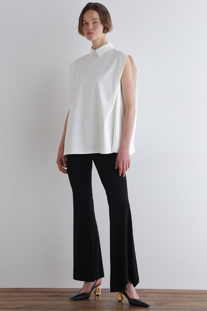 【ル フィル/LE PHIL】のストレッチオックスノースリーブブラウス 人気、トレンドファッション・服の通販 founy(ファニー) 　ファッション　Fashion　レディースファッション　Fashion for Women　トップス・カットソー　Cut & Sew Tops　キャミソール&ノースリーブ　Camisoles & Sleeveless Tops　シャツ・ブラウス・オフィスカジュアル　Elegant Blouses & Button-Ups　ノースリーブ　Sleeveless, No-Sleeve　パターン　Pattern, Design Print　フレア　Flare, Flared　ボトム　Bottoms, Lower Wear　エレガント 上品　Elegant　other-3|ID: prp329100004905216 ipo3291000000036747434