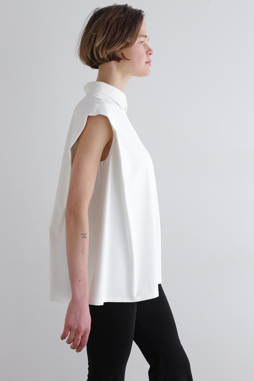 【ル フィル/LE PHIL】のストレッチオックスノースリーブブラウス 人気、トレンドファッション・服の通販 founy(ファニー) 　ファッション　Fashion　レディースファッション　Fashion for Women　トップス・カットソー　Cut & Sew Tops　キャミソール&ノースリーブ　Camisoles & Sleeveless Tops　シャツ・ブラウス・オフィスカジュアル　Elegant Blouses & Button-Ups　ノースリーブ　Sleeveless, No-Sleeve　パターン　Pattern, Design Print　フレア　Flare, Flared　ボトム　Bottoms, Lower Wear　エレガント 上品　Elegant　other-4|ID: prp329100004905216 ipo3291000000036747435