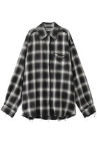 【プランク プロジェクト/PRANK PROJECT】のチェックシャツ 人気、トレンドファッション・服の通販 founy(ファニー) ファッション Fashion レディースファッション Fashion for Women トップス・カットソー Cut & Sew Tops シャツ・ブラウス・オフィスカジュアル Elegant Blouses & Button-Ups スリーブ Sleeve, Long Sleeve / Short Sleeve チェック Check, Plaid, Tartan メンズ Men's, Menswear ロング Long, Long-Length 羽織 Haori, Light Jacket thumbnail BLK(ブラック)|ID: prp329100004905260 ipo3291000000036720030