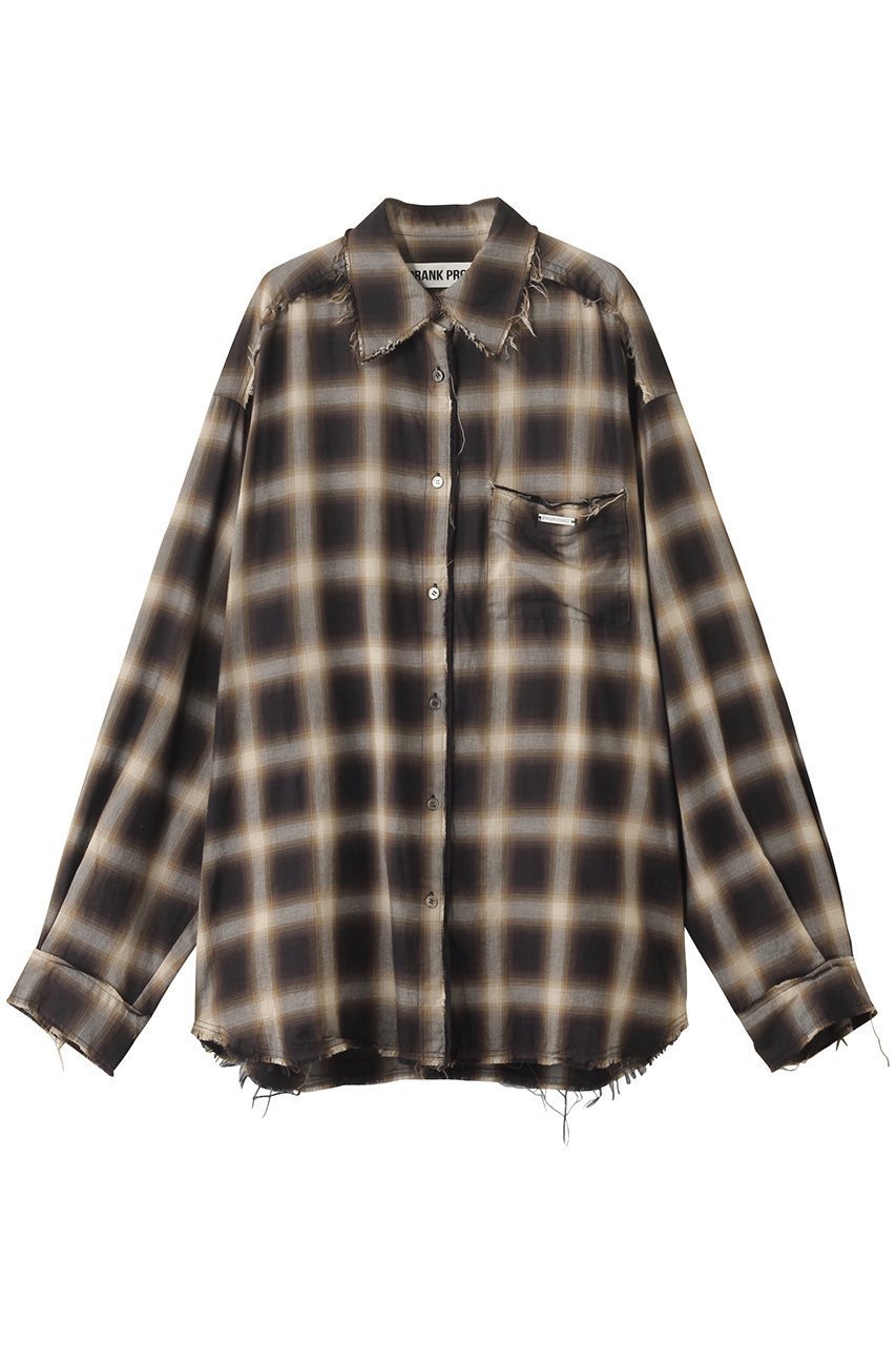 【プランク プロジェクト/PRANK PROJECT】のチェックシャツ インテリア・キッズ・メンズ・レディースファッション・服の通販 founy(ファニー) 　ファッション　Fashion　レディースファッション　Fashion for Women　トップス・カットソー　Cut & Sew Tops　シャツ・ブラウス・オフィスカジュアル　Elegant Blouses & Button-Ups　スリーブ　Sleeve, Long Sleeve / Short Sleeve　チェック　Check, Plaid, Tartan　メンズ　Men's, Menswear　ロング　Long, Long-Length　羽織　Haori, Light Jacket　BRN(ブラウン)|ID: prp329100004905260 ipo3291000000036720031