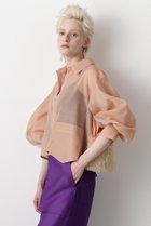 【ヒューエルミュージアム/hueLe Museum】の【STUMBLY】Fur Trim Combination Blouse オレンジ|ID: prp329100004905266 ipo3291000000036720078