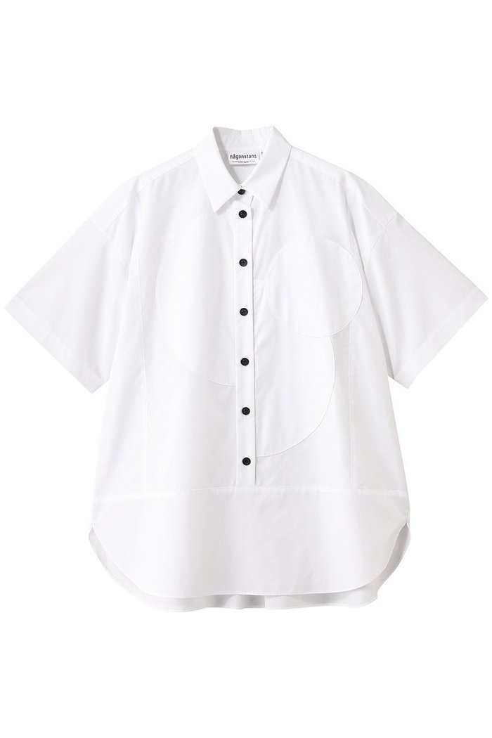 【ナゴンスタンス/nagonstans】のT/Cブロード ドットモチーフSH/シャツ インテリア・キッズ・メンズ・レディースファッション・服の通販 founy(ファウニー) https://founy.com/ ファッション Fashion レディースファッション Fashion for Women トップス・カットソー Cut & Sew Tops シャツ・ブラウス・オフィスカジュアル Elegant Blouses & Button-Ups ショート Short, Short Length スリーブ Sleeve, Long Sleeve / Short Sleeve ドット Polka Dot, Dot Pattern ブロード Broadcloth, Fine Cotton ポケット Pocket, Pocket Detail モチーフ Motif, Design Theme ワンポイント One Point, Statement Accent |ID: prp329100004905275 ipo3291000000036720165