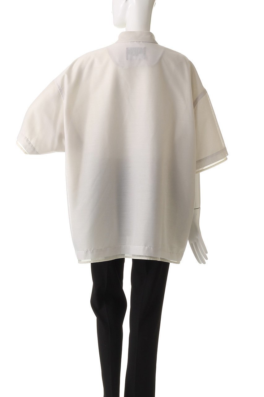 【メゾンスペシャル/MAISON SPECIAL】の【UNISEX】半袖レイヤードシアーシャツ 人気、トレンドファッション・服の通販 founy(ファニー) 　ファッション　Fashion　レディースファッション　Fashion for Women　トップス・カットソー　Cut & Sew Tops　シャツ・ブラウス・オフィスカジュアル　Elegant Blouses & Button-Ups　ユニセックス　Unisex, Genderless　ショート　Short, Short Length　シンプル　Simple, Minimal　スリーブ　Sleeve, Long Sleeve / Short Sleeve　ハーフ　Half, Half-Length　半袖　Short Sleeve, Half Sleeve　other-4|ID: prp329100004905293 ipo3291000000036720325