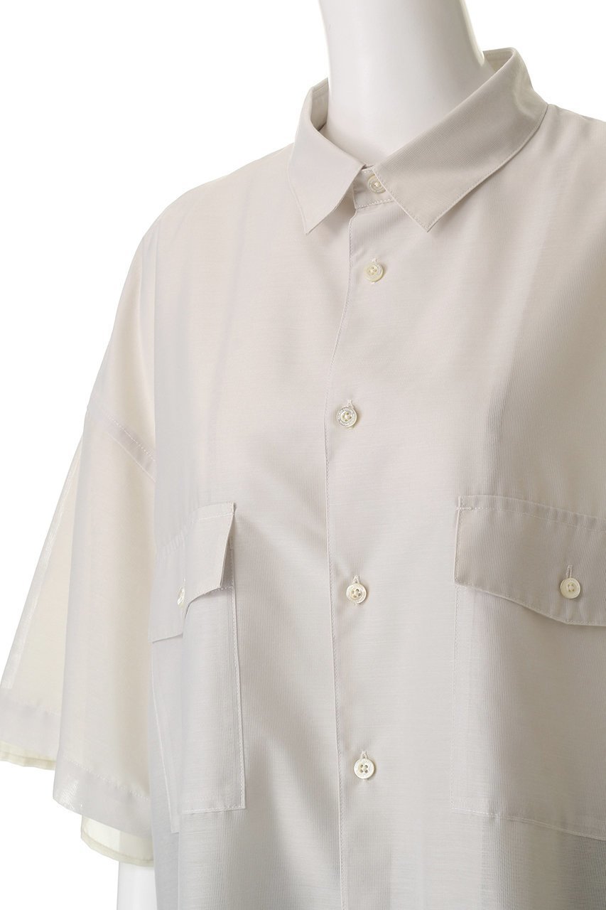 【メゾンスペシャル/MAISON SPECIAL】の【UNISEX】半袖レイヤードシアーシャツ 人気、トレンドファッション・服の通販 founy(ファニー) 　ファッション　Fashion　レディースファッション　Fashion for Women　トップス・カットソー　Cut & Sew Tops　シャツ・ブラウス・オフィスカジュアル　Elegant Blouses & Button-Ups　ユニセックス　Unisex, Genderless　ショート　Short, Short Length　シンプル　Simple, Minimal　スリーブ　Sleeve, Long Sleeve / Short Sleeve　ハーフ　Half, Half-Length　半袖　Short Sleeve, Half Sleeve　other-5|ID: prp329100004905293 ipo3291000000036720326