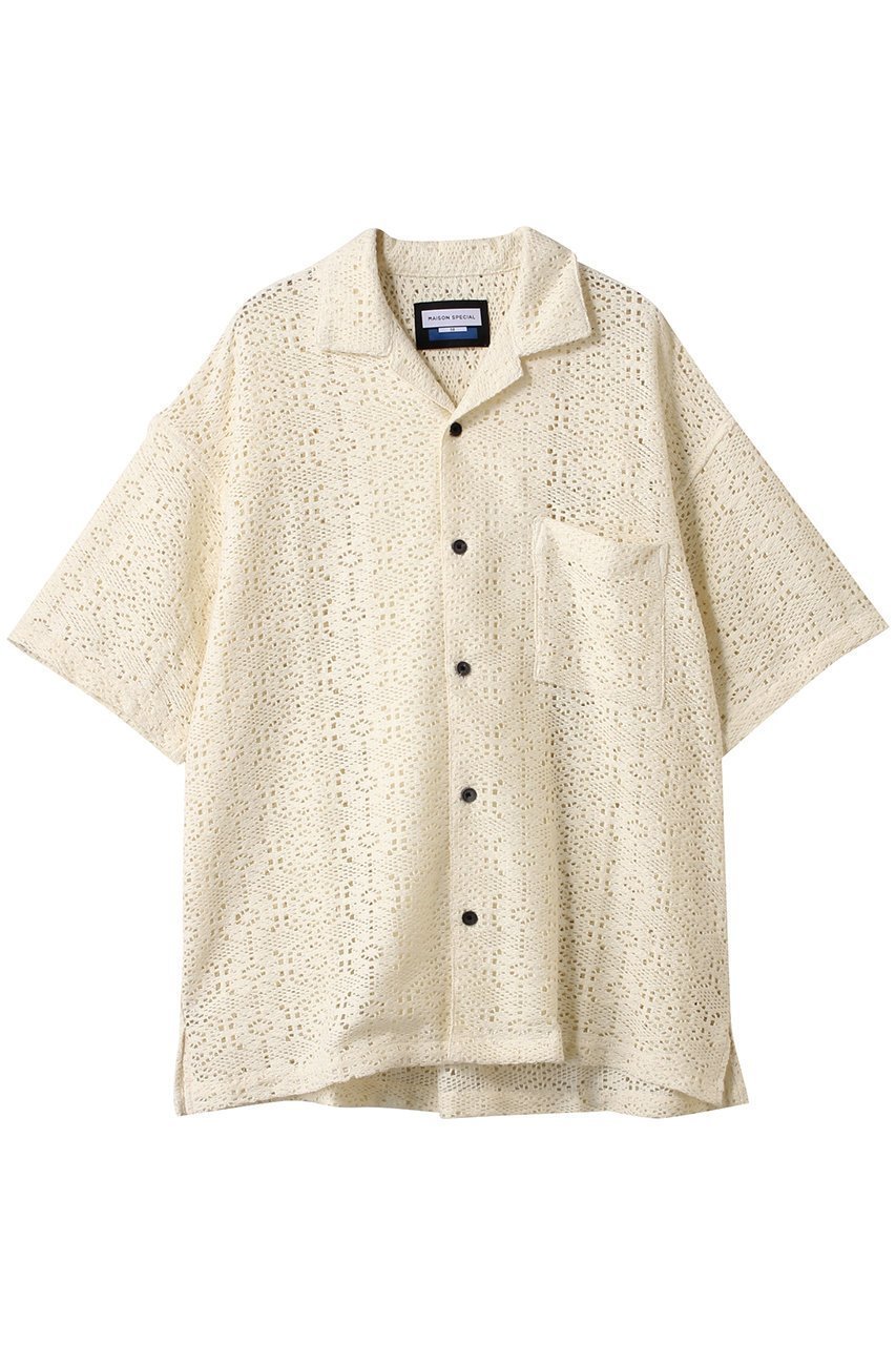 【メゾンスペシャル/MAISON SPECIAL】の【UNISEX】クロシェライクS/Sメッシュシャツ インテリア・キッズ・メンズ・レディースファッション・服の通販 founy(ファニー) 　ファッション　Fashion　レディースファッション　Fashion for Women　トップス・カットソー　Cut & Sew Tops　シャツ・ブラウス・オフィスカジュアル　Elegant Blouses & Button-Ups　ユニセックス　Unisex, Genderless　インナー　Innerwear　クロシェ　Crochet, Knitted Lace　シアー　Sheer, See-Through　ショート　Short, Short Length　スリーブ　Sleeve, Long Sleeve / Short Sleeve　ハーフ　Half, Half-Length　メッシュ　Mesh, Net Fabric　ロング　Long, Long-Length　夏　Summer　S/S・春夏　SS, Spring/Summer, Warm Season　WHT(ホワイト)|ID: prp329100004905295 ipo3291000000036720336