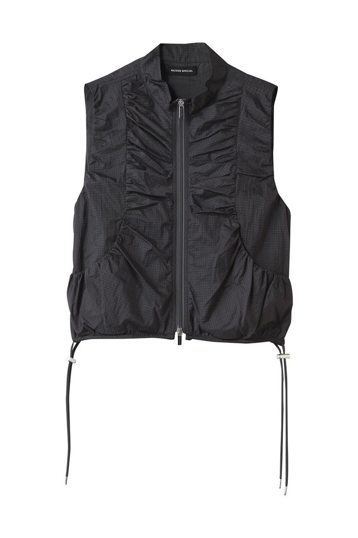 【メゾンスペシャル/MAISON SPECIAL】のAiry Sheer Gathered Vest/エアリーシアーギャザーベスト インテリア・キッズ・メンズ・レディースファッション・服の通販 founy(ファニー) https://founy.com/ ファッション Fashion レディースファッション Fashion for Women アウター Coat / Outerwear Collection トップス・カットソー Cut & Sew Tops キャミソール&ノースリーブ Camisoles & Sleeveless Tops シャツ・ブラウス・オフィスカジュアル Elegant Blouses & Button-Ups ベスト&ジレ / 重ね着スタイル Vests & Gilets ガーリー Girly, Feminine Style キャップ Cap, Baseball Cap ギャザー Gathered, Ruffled シアー Sheer, See-Through スカーフ Scarf, Neckwear トレンド Trend, Trending Now ノースリーブ Sleeveless, No-Sleeve ベスト Vest, Waistcoat ミックス Mix, Mixed Style リップ Lip, Lip Motif おすすめ Recommended / Our Picks 夏 Summer |ID: prp329100004905296 ipo3291000000036720341