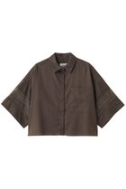 【ハー/HER.】のレースコンビショートシャツ 人気、トレンドファッション・服の通販 founy(ファニー) ファッション Fashion レディースファッション Fashion for Women トップス・カットソー Cut & Sew Tops シャツ・ブラウス・オフィスカジュアル Elegant Blouses & Button-Ups ショート Short, Short Length スリーブ Sleeve, Long Sleeve / Short Sleeve リネン Linen, Linen Fabric レース Lace, Lace Fabric ワイド Wide, Wide Fit thumbnail ブラウン|ID: prp329100004905321 ipo3291000000036720595