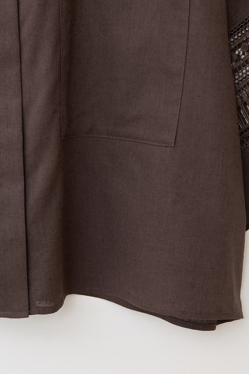 【ハー/HER.】のレースコンビショートシャツ 人気、トレンドファッション・服の通販 founy(ファニー) 　ファッション　Fashion　レディースファッション　Fashion for Women　トップス・カットソー　Cut & Sew Tops　シャツ・ブラウス・オフィスカジュアル　Elegant Blouses & Button-Ups　ショート　Short, Short Length　スリーブ　Sleeve, Long Sleeve / Short Sleeve　リネン　Linen, Linen Fabric　レース　Lace, Lace Fabric　ワイド　Wide, Wide Fit　other-6|ID: prp329100004905321 ipo3291000000036747596