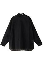【ジェイドット/j.】のコットンオーガンジースタンドカラーブラウス 人気、トレンドファッション・服の通販 founy(ファニー) ファッション Fashion レディースファッション Fashion for Women トップス・カットソー Cut & Sew Tops シャツ・ブラウス・オフィスカジュアル Elegant Blouses & Button-Ups シアー Sheer, See-Through スタンド Stand Collar, Upright Stand スリット Slit, Slit Detail スリーブ Sleeve, Long Sleeve / Short Sleeve ロング Long, Long-Length 夏 Summer 春 Spring S/S・春夏 SS, Spring/Summer, Warm Season thumbnail ブラック|ID: prp329100004905330 ipo3291000000036720677