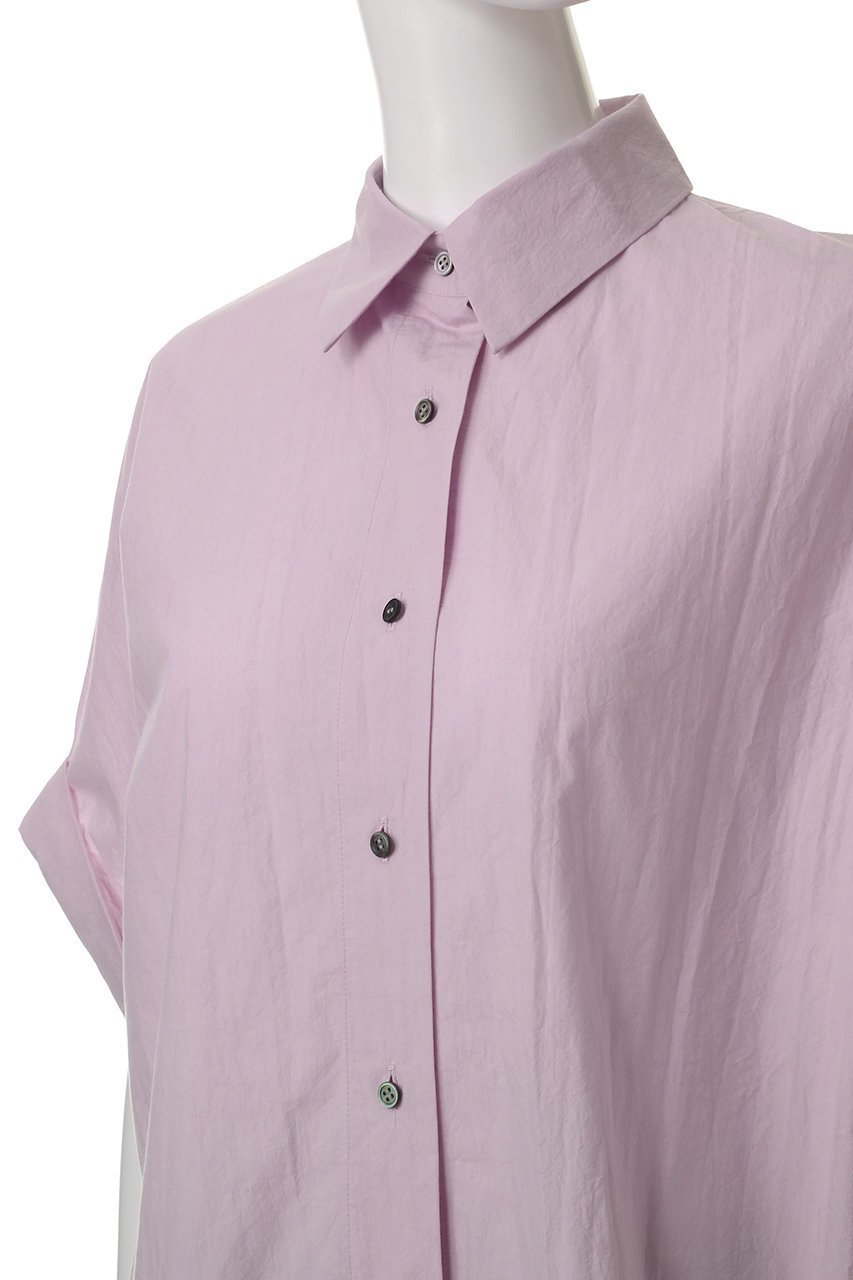 【プレインピープル/PLAIN PEOPLE】のボイルドコットンドロップショルダーシャツ 人気、トレンドファッション・服の通販 founy(ファニー) 　ファッション　Fashion　レディースファッション　Fashion for Women　トップス・カットソー　Cut & Sew Tops　シャツ・ブラウス・オフィスカジュアル　Elegant Blouses & Button-Ups　ショート　Short, Short Length　シンプル　Simple, Minimal　スリーブ　Sleeve, Long Sleeve / Short Sleeve　ロールアップ　Roll-Up, Cuffed Hem　半袖　Short Sleeve, Half Sleeve　other-5|ID: prp329100004905342 ipo3291000000036720795