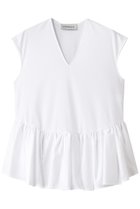 【デパリエ/DEPAREILLE】のコットンノースリーブペプラムトップス ホワイト|ID: prp329100004905344 ipo3291000000036720808