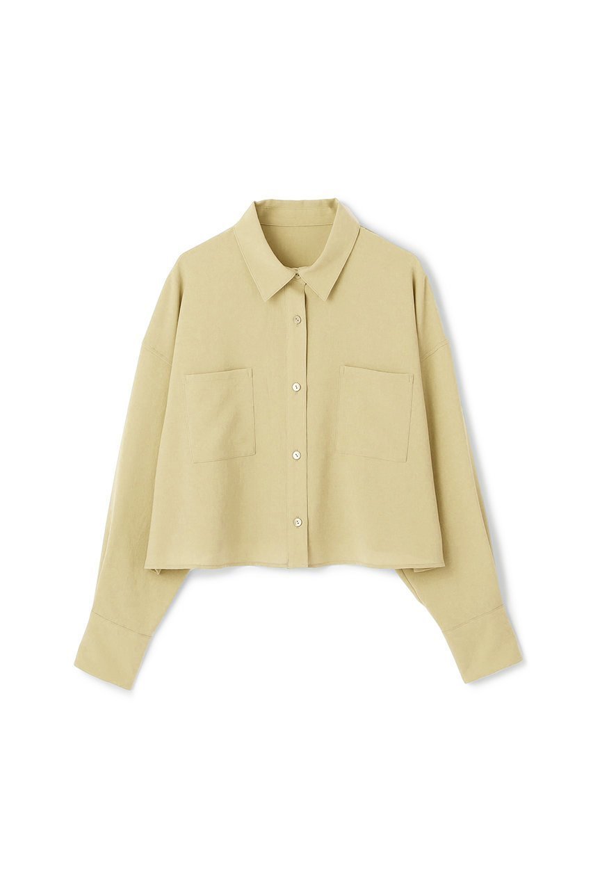 【アンクレイヴ/uncrave】のドライタッチトロ ショートシャツ インテリア・キッズ・メンズ・レディースファッション・服の通販 founy(ファニー) 　ファッション　Fashion　レディースファッション　Fashion for Women　トップス・カットソー　Cut & Sew Tops　シャツ・ブラウス・オフィスカジュアル　Elegant Blouses & Button-Ups　ショート　Short, Short Length　スリーブ　Sleeve, Long Sleeve / Short Sleeve　センター　Center, Center Line　トレンド　Trend, Trending Now　ドロップ　Drop Shoulder, Dropped Style　パッチ　Patch, Appliqué　ポケット　Pocket, Pocket Detail　定番　Standard, Basic Item　洗える　Machine Washable　イエロー|ID: prp329100004905352 ipo3291000000036720864