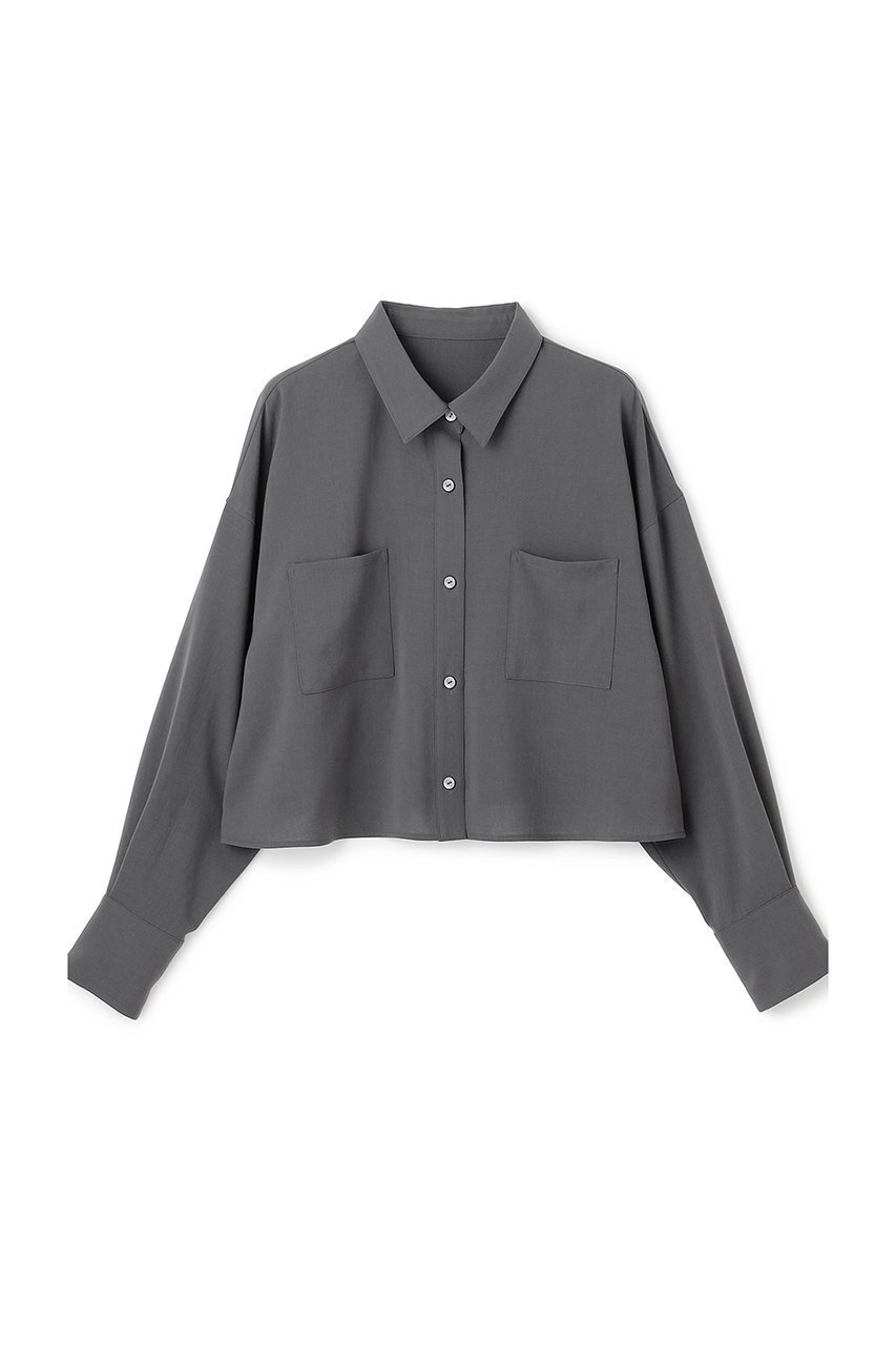 【アンクレイヴ/uncrave】のドライタッチトロ ショートシャツ インテリア・キッズ・メンズ・レディースファッション・服の通販 founy(ファニー) 　ファッション　Fashion　レディースファッション　Fashion for Women　トップス・カットソー　Cut & Sew Tops　シャツ・ブラウス・オフィスカジュアル　Elegant Blouses & Button-Ups　ショート　Short, Short Length　スリーブ　Sleeve, Long Sleeve / Short Sleeve　センター　Center, Center Line　トレンド　Trend, Trending Now　ドロップ　Drop Shoulder, Dropped Style　パッチ　Patch, Appliqué　ポケット　Pocket, Pocket Detail　定番　Standard, Basic Item　洗える　Machine Washable　スレート|ID: prp329100004905352 ipo3291000000036720865