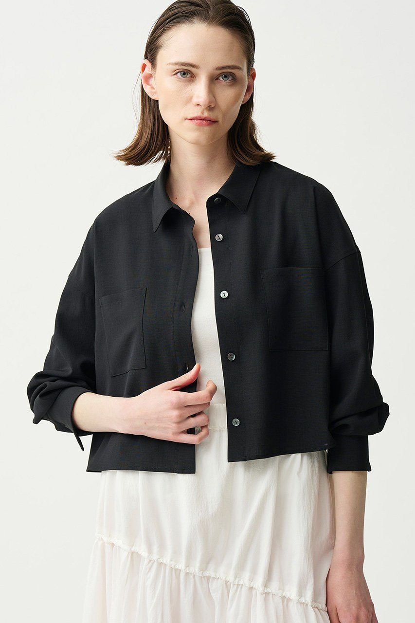 【アンクレイヴ/uncrave】のドライタッチトロ ショートシャツ 人気、トレンドファッション・服の通販 founy(ファニー) 　ファッション　Fashion　レディースファッション　Fashion for Women　トップス・カットソー　Cut & Sew Tops　シャツ・ブラウス・オフィスカジュアル　Elegant Blouses & Button-Ups　ショート　Short, Short Length　スリーブ　Sleeve, Long Sleeve / Short Sleeve　センター　Center, Center Line　トレンド　Trend, Trending Now　ドロップ　Drop Shoulder, Dropped Style　パッチ　Patch, Appliqué　ポケット　Pocket, Pocket Detail　定番　Standard, Basic Item　洗える　Machine Washable　other-7|ID: prp329100004905352 ipo3291000000036720871