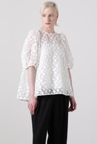 【ヒューエルミュージアム/hueLe Museum】の【hLM】フラワーカットジャガードブラウス ホワイト|ID: prp329100004905366 ipo3291000000036720989