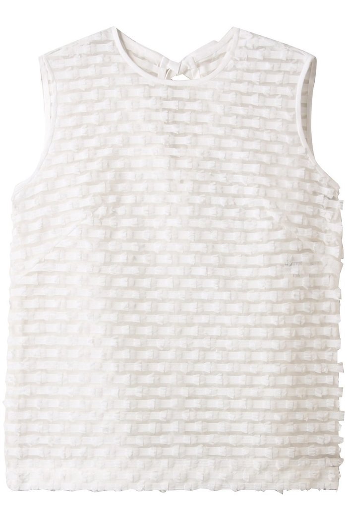 【デザイン ワークス/DESIGN WORKS】のボーダーカットJQノースリーブブラウス インテリア・キッズ・メンズ・レディースファッション・服の通販 founy(ファニー) https://founy.com/ ファッション Fashion レディースファッション Fashion for Women トップス・カットソー Cut & Sew Tops キャミソール&ノースリーブ Camisoles & Sleeveless Tops シャツ・ブラウス・オフィスカジュアル Elegant Blouses & Button-Ups シンプル Simple, Minimal ジャカード／ジャガード Jacquard, Woven Pattern ノースリーブ Sleeveless, No-Sleeve ボトム Bottoms, Lower Wear ボーダー Border, Stripe 夏 Summer 定番 Standard, Basic Item |ID: prp329100004905386 ipo3291000000036721193