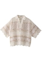 【プランク プロジェクト/PRANK PROJECT】のレースラグビーシャツ / Lace Rugby Shirt 人気、トレンドファッション・服の通販 founy(ファニー) ファッション Fashion レディースファッション Fashion for Women トップス・カットソー Cut & Sew Tops シャツ・ブラウス・オフィスカジュアル Elegant Blouses & Button-Ups おすすめ Recommended / Our Picks インナー Innerwear ショート Short, Short Length スリーブ Sleeve, Long Sleeve / Short Sleeve デニム Denim, Jeans Material レース Lace, Lace Fabric thumbnail WHT(ホワイト)|ID: prp329100004905387 ipo3291000000036721205