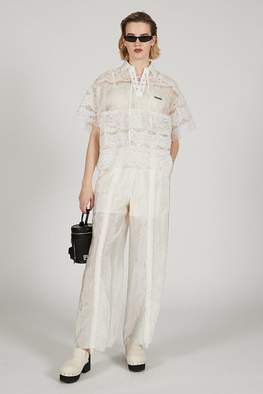 【プランク プロジェクト/PRANK PROJECT】のレースラグビーシャツ / Lace Rugby Shirt 人気、トレンドファッション・服の通販 founy(ファニー) 　ファッション　Fashion　レディースファッション　Fashion for Women　トップス・カットソー　Cut & Sew Tops　シャツ・ブラウス・オフィスカジュアル　Elegant Blouses & Button-Ups　おすすめ　Recommended / Our Picks　インナー　Innerwear　ショート　Short, Short Length　スリーブ　Sleeve, Long Sleeve / Short Sleeve　デニム　Denim, Jeans Material　レース　Lace, Lace Fabric　other-6|ID: prp329100004905387 ipo3291000000036721210