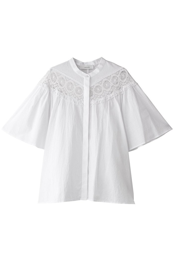 【エリオポール/heliopole】の【normment】COTTON LACE ブラウス インテリア・キッズ・メンズ・レディースファッション・服の通販 founy(ファウニー) https://founy.com/ ファッション Fashion レディースファッション Fashion for Women トップス・カットソー Cut & Sew Tops シャツ・ブラウス・オフィスカジュアル Elegant Blouses & Button-Ups ショート Short, Short Length スリーブ Sleeve, Long Sleeve / Short Sleeve トレンド Trend, Trending Now レース Lace, Lace Fabric |ID: prp329100004905392 ipo3291000000036721268