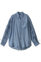 【メゾンスペシャル/MAISON SPECIAL】のOversize Shear Ribbon Shirt/オーバーシアーリボンシャツ 人気、トレンドファッション・服の通販 founy(ファニー) ファッション Fashion レディースファッション Fashion for Women トップス・カットソー Cut & Sew Tops シャツ・ブラウス・オフィスカジュアル Elegant Blouses & Button-Ups エアリー Airy Texture キャミソール Camisole, Spaghetti Strap Top スリーブ Sleeve, Long Sleeve / Short Sleeve タンク Tank Top, Sleeveless Top ポケット Pocket, Pocket Detail 羽織 Haori, Light Jacket リボン Ribbon, Bow ロング Long, Long-Length 夏 Summer thumbnail BLU(ブルー)|ID: prp329100004905394 ipo3291000000036721286