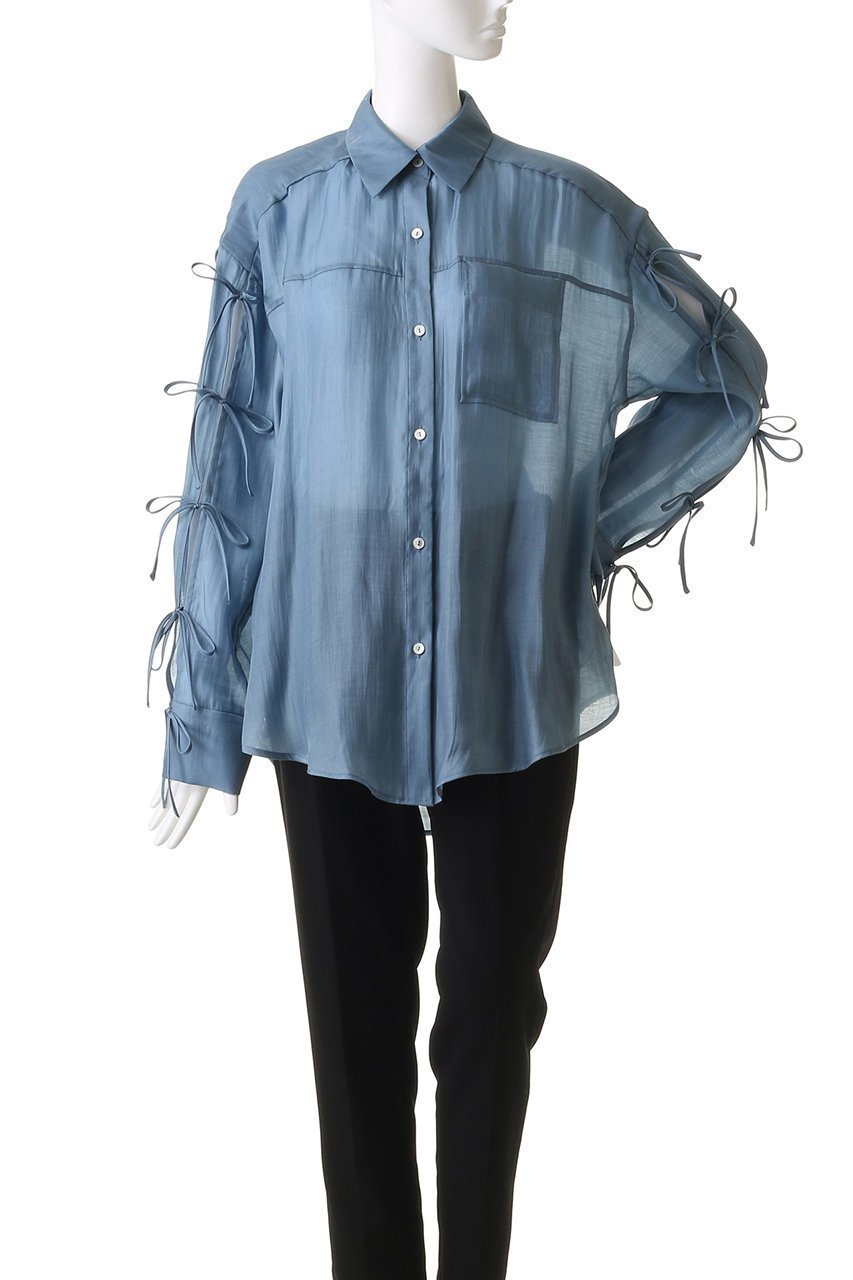 【メゾンスペシャル/MAISON SPECIAL】のOversize Shear Ribbon Shirt/オーバーシアーリボンシャツ 人気、トレンドファッション・服の通販 founy(ファニー) 　ファッション　Fashion　レディースファッション　Fashion for Women　トップス・カットソー　Cut & Sew Tops　シャツ・ブラウス・オフィスカジュアル　Elegant Blouses & Button-Ups　エアリー　Airy Texture　キャミソール　Camisole, Spaghetti Strap Top　スリーブ　Sleeve, Long Sleeve / Short Sleeve　タンク　Tank Top, Sleeveless Top　ポケット　Pocket, Pocket Detail　羽織　Haori, Light Jacket　リボン　Ribbon, Bow　ロング　Long, Long-Length　夏　Summer　other-2|ID: prp329100004905394 ipo3291000000036747712