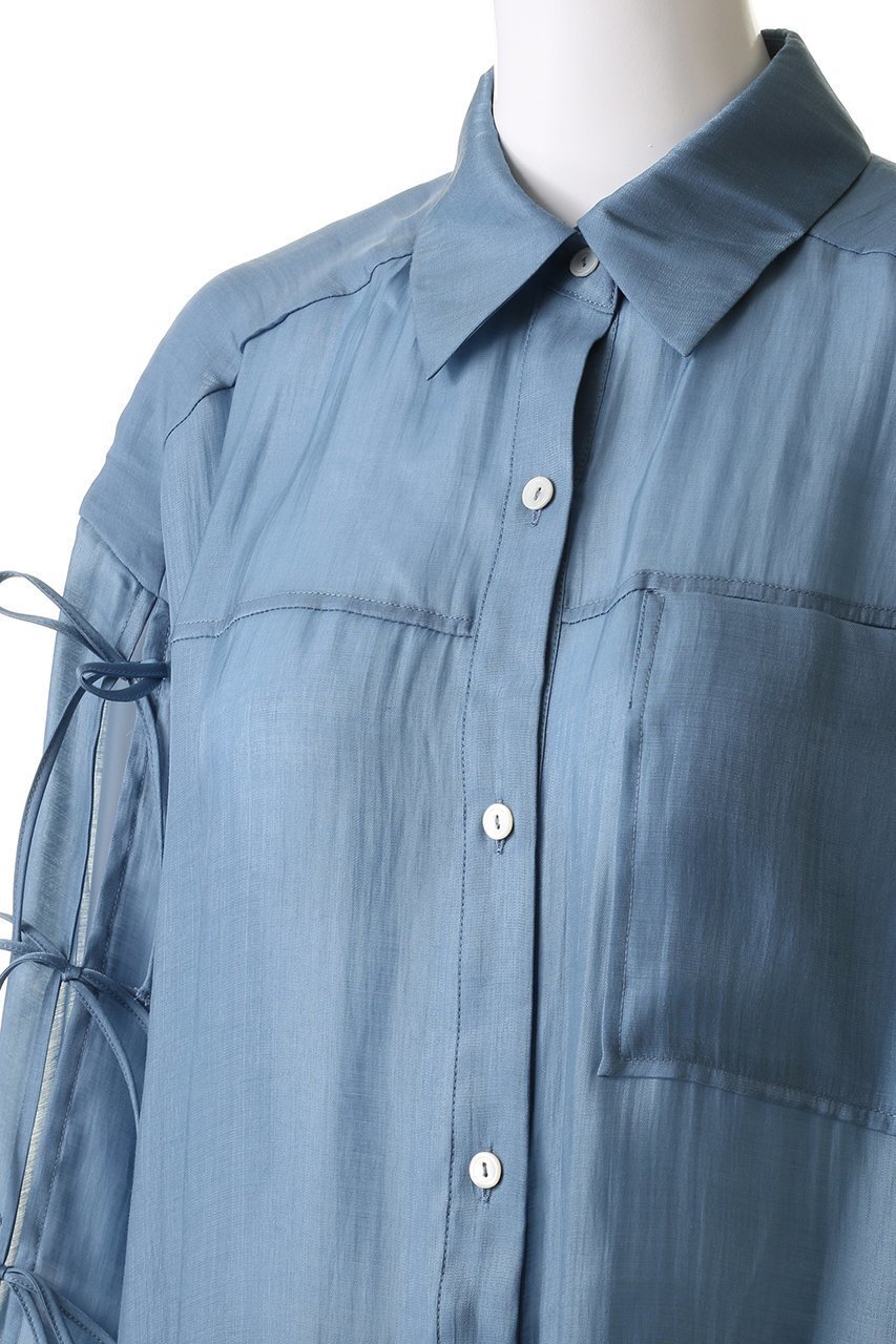 【メゾンスペシャル/MAISON SPECIAL】のOversize Shear Ribbon Shirt/オーバーシアーリボンシャツ 人気、トレンドファッション・服の通販 founy(ファニー) 　ファッション　Fashion　レディースファッション　Fashion for Women　トップス・カットソー　Cut & Sew Tops　シャツ・ブラウス・オフィスカジュアル　Elegant Blouses & Button-Ups　エアリー　Airy Texture　キャミソール　Camisole, Spaghetti Strap Top　スリーブ　Sleeve, Long Sleeve / Short Sleeve　タンク　Tank Top, Sleeveless Top　ポケット　Pocket, Pocket Detail　羽織　Haori, Light Jacket　リボン　Ribbon, Bow　ロング　Long, Long-Length　夏　Summer　other-5|ID: prp329100004905394 ipo3291000000036747715