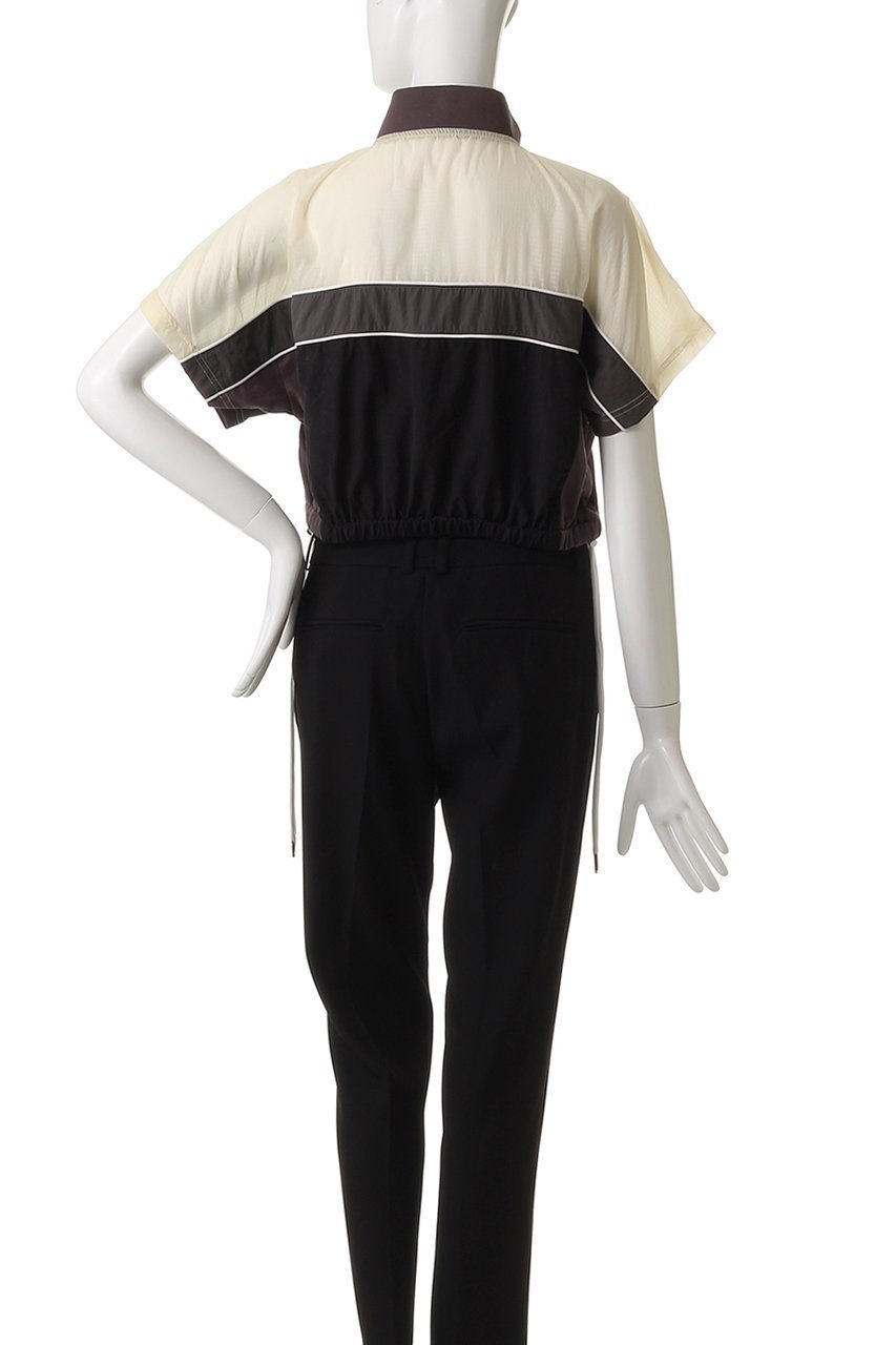 【メゾンスペシャル/MAISON SPECIAL】のColor Block Half Sleeve Tops/カラーブロックハーフスリーブトップス 人気、トレンドファッション・服の通販 founy(ファニー) 　ファッション　Fashion　レディースファッション　Fashion for Women　トップス・カットソー　Cut & Sew Tops　シャツ・ブラウス・オフィスカジュアル　Elegant Blouses & Button-Ups　カットソー　Cut and Sewn Top　コンパクト　Compact, Small Size　シアー　Sheer, See-Through　ショート　Short, Short Length　スピンドル　Spindle, Drawcord　スリーブ　Sleeve, Long Sleeve / Short Sleeve　スーツ　Suit, Formalwear　セットアップ　Set-Up, Coordinated Outfit　定番　Standard, Basic Item　ブロック　Block, Solid Block Pattern　おすすめ　Recommended / Our Picks　other-4|ID: prp329100004905403 ipo3291000000036721383