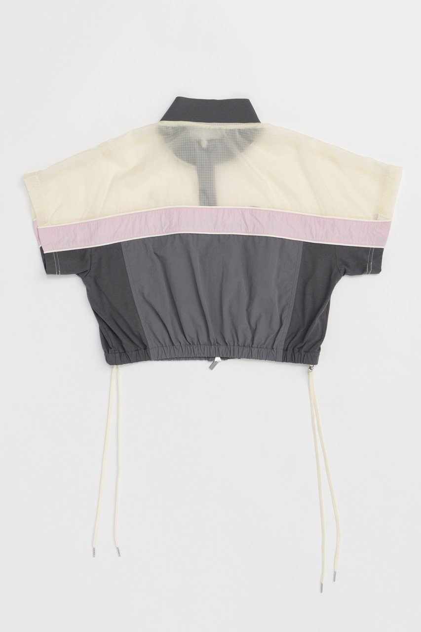 【メゾンスペシャル/MAISON SPECIAL】のColor Block Half Sleeve Tops/カラーブロックハーフスリーブトップス 人気、トレンドファッション・服の通販 founy(ファニー) 　ファッション　Fashion　レディースファッション　Fashion for Women　トップス・カットソー　Cut & Sew Tops　シャツ・ブラウス・オフィスカジュアル　Elegant Blouses & Button-Ups　カットソー　Cut and Sewn Top　コンパクト　Compact, Small Size　シアー　Sheer, See-Through　ショート　Short, Short Length　スピンドル　Spindle, Drawcord　スリーブ　Sleeve, Long Sleeve / Short Sleeve　スーツ　Suit, Formalwear　セットアップ　Set-Up, Coordinated Outfit　定番　Standard, Basic Item　ブロック　Block, Solid Block Pattern　おすすめ　Recommended / Our Picks　other-6|ID: prp329100004905403 ipo3291000000036721385