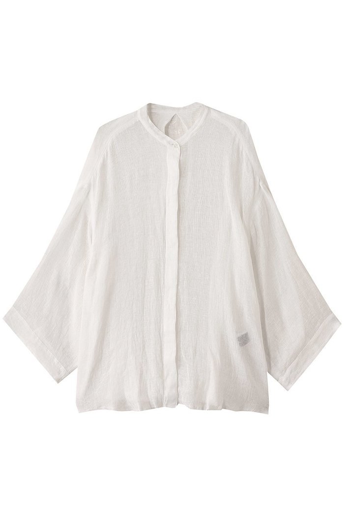 【エリオポール/heliopole】のリネンガーゼシャツ インテリア・キッズ・メンズ・レディースファッション・服の通販 founy(ファウニー) https://founy.com/ ファッション Fashion レディースファッション Fashion for Women トップス・カットソー Cut & Sew Tops シャツ・ブラウス・オフィスカジュアル Elegant Blouses & Button-Ups エアリー Airy Texture シアー Sheer, See-Through シンプル Simple, Minimal スリーブ Sleeve, Long Sleeve / Short Sleeve フォルム Silhouette, Form ボトム Bottoms, Lower Wear ロング Long, Long-Length |ID: prp329100004905413 ipo3291000000036721466