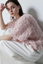 【ヒューエルミュージアム/hueLe Museum】の【hLM】フリチュリジャガードブラウス 人気、トレンドファッション・服の通販 founy(ファニー) ファッション Fashion レディースファッション Fashion for Women トップス・カットソー Cut & Sew Tops シャツ・ブラウス・オフィスカジュアル Elegant Blouses & Button-Ups エレガント 上品 Elegant オーガンジー Organza Fabric ギャザー Gathered, Ruffled シフォン Chiffon, Lightweight Fabric ショート Short, Short Length スリーブ Sleeve, Long Sleeve / Short Sleeve ライニング Inner Lining, Inner Fabric, Lined thumbnail ピンク|ID: prp329100004905415 ipo3291000000036721482