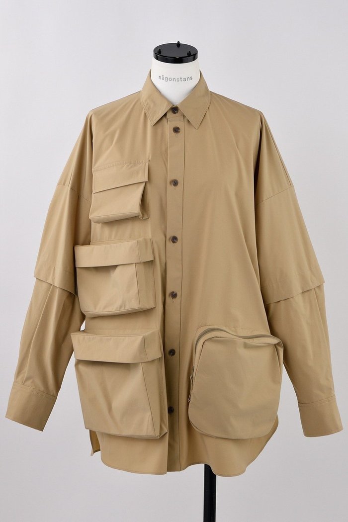 【ナゴンスタンス/nagonstans】のSOLOTEX 2Way Technical SH/シャツ インテリア・キッズ・メンズ・レディースファッション・服の通販 founy(ファウニー) https://founy.com/ ファッション Fashion レディースファッション Fashion for Women トップス・カットソー Cut & Sew Tops シャツ・ブラウス・オフィスカジュアル Elegant Blouses & Button-Ups ジャケット Jacket, Outerwear スリーブ Sleeve, Long Sleeve / Short Sleeve ポケット Pocket, Pocket Detail リラックス Relax, Relaxed Fit ロング Long, Long-Length |ID: prp329100004905434 ipo3291000000036721632