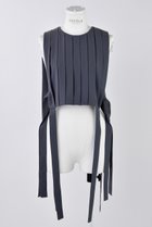 【エンフォルド/ENFOLD】のPEライトジョーゼット プリーツベスト ダークグレー|ID: prp329100004905444 ipo3291000000036721719