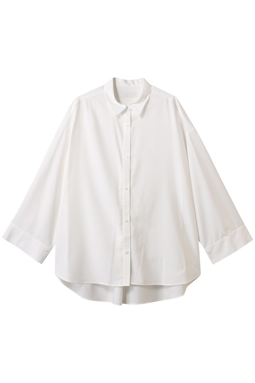 【ガリャルダガランテ/GALLARDAGALANTE】のツイルオーバーシャツ インテリア・キッズ・メンズ・レディースファッション・服の通販 founy(ファニー) 　ファッション　Fashion　レディースファッション　Fashion for Women　トップス・カットソー　Cut & Sew Tops　シャツ・ブラウス・オフィスカジュアル　Elegant Blouses & Button-Ups　なめらか　Smooth, Silky Texture　スリーブ　Sleeve, Long Sleeve / Short Sleeve　チュニック　Tunic, Long Top　ベーシック　Basic, Essential　ロング　Long, Long-Length　羽織　Haori, Light Jacket　ホワイト|ID: prp329100004905445 ipo3291000000036721724