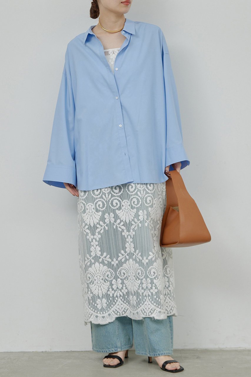 【ガリャルダガランテ/GALLARDAGALANTE】のツイルオーバーシャツ 人気、トレンドファッション・服の通販 founy(ファニー) 　ファッション　Fashion　レディースファッション　Fashion for Women　トップス・カットソー　Cut & Sew Tops　シャツ・ブラウス・オフィスカジュアル　Elegant Blouses & Button-Ups　なめらか　Smooth, Silky Texture　スリーブ　Sleeve, Long Sleeve / Short Sleeve　チュニック　Tunic, Long Top　ベーシック　Basic, Essential　ロング　Long, Long-Length　羽織　Haori, Light Jacket　other-8|ID: prp329100004905445 ipo3291000000036721733