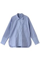 【ガリャルダガランテ/GALLARDAGALANTE】のワンポイント刺繍ストライプシャツ 人気、トレンドファッション・服の通販 founy(ファニー) ファッション Fashion レディースファッション Fashion for Women トップス・カットソー Cut & Sew Tops シャツ・ブラウス・オフィスカジュアル Elegant Blouses & Button-Ups ストライプ Stripe, Striped Pattern スリーブ Sleeve, Long Sleeve / Short Sleeve フェミニン Feminine, Girly マニッシュ Mannish, Boyish ミックス Mix, Mixed Style ロング Long, Long-Length ワンポイント One Point, Statement Accent thumbnail ブルー|ID: prp329100004905481 ipo3291000000036722084