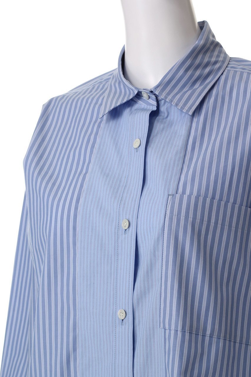 【ガリャルダガランテ/GALLARDAGALANTE】のワンポイント刺繍ストライプシャツ 人気、トレンドファッション・服の通販 founy(ファニー) 　ファッション　Fashion　レディースファッション　Fashion for Women　トップス・カットソー　Cut & Sew Tops　シャツ・ブラウス・オフィスカジュアル　Elegant Blouses & Button-Ups　ストライプ　Stripe, Striped Pattern　スリーブ　Sleeve, Long Sleeve / Short Sleeve　フェミニン　Feminine, Girly　マニッシュ　Mannish, Boyish　ミックス　Mix, Mixed Style　ロング　Long, Long-Length　ワンポイント　One Point, Statement Accent　other-5|ID: prp329100004905481 ipo3291000000036722088