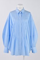 【エンフォルド/ENFOLD】のマットストライプ ランダムタックSH/シャツ 人気、トレンドファッション・服の通販 founy(ファニー) ファッション Fashion レディースファッション Fashion for Women トップス・カットソー Cut & Sew Tops シャツ・ブラウス・オフィスカジュアル Elegant Blouses & Button-Ups ストライプ Stripe, Striped Pattern スリーブ Sleeve, Long Sleeve / Short Sleeve ランダム Random, Irregular ロング Long, Long-Length thumbnail ライトブルー|ID: prp329100004905484 ipo3291000000036722108