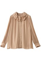 【デザイン ワークス/DESIGN WORKS】のダブル襟シアーブラウス サーモンピンク|ID: prp329100004905509 ipo3291000000036722315