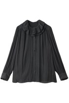 【デザイン ワークス/DESIGN WORKS】のダブル襟シアーブラウス チャコールグレー|ID: prp329100004905509 ipo3291000000036722316