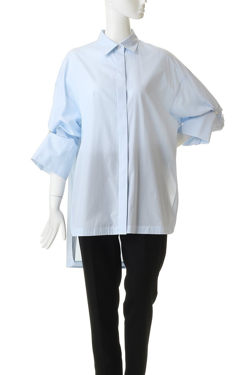 【アンクレイヴ/uncrave】のコットンクロスストライプ BIGシャツ 人気、トレンドファッション・服の通販 founy(ファニー) 　ファッション　Fashion　レディースファッション　Fashion for Women　トップス・カットソー　Cut & Sew Tops　シャツ・ブラウス・オフィスカジュアル　Elegant Blouses & Button-Ups　おすすめ　Recommended / Our Picks　カフス　Cuff Design　ストライプ　Stripe, Striped Pattern　スリーブ　Sleeve, Long Sleeve / Short Sleeve　チュニック　Tunic, Long Top　ループ　Loop, Loop Knit　ロング　Long, Long-Length　無地　Plain, Solid Color　羽織　Haori, Light Jacket　other-6|ID: prp329100004905513 ipo3291000000036747903