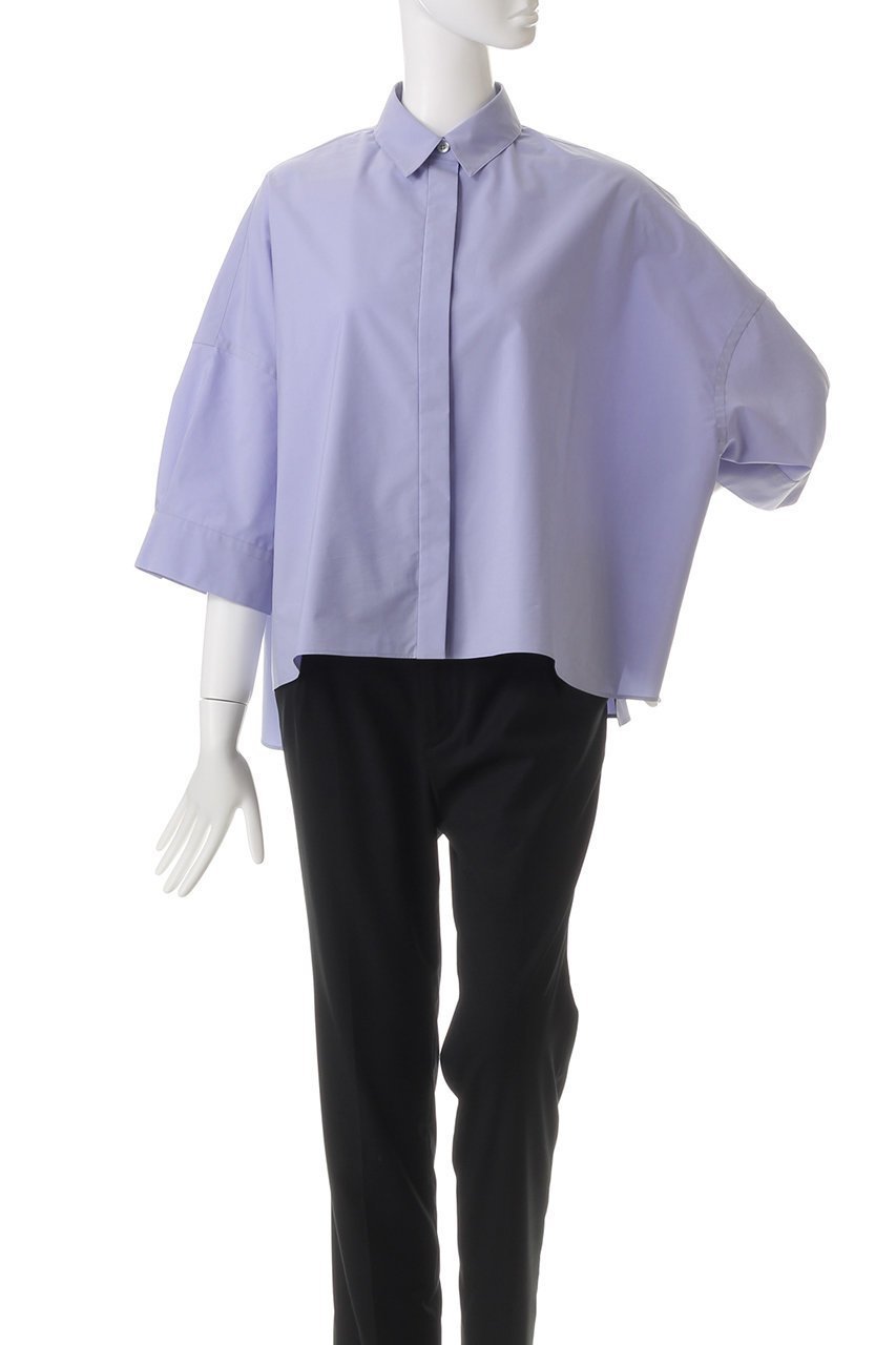 【マッキントッシュ/MACKINTOSH】のWHITELEY 7分袖シャツ 人気、トレンドファッション・服の通販 founy(ファニー) 　ファッション　Fashion　レディースファッション　Fashion for Women　トップス・カットソー　Cut & Sew Tops　シャツ・ブラウス・オフィスカジュアル　Elegant Blouses & Button-Ups　ショルダー　Shoulder, Shoulder Strap　ショート　Short, Short Length　スリーブ　Sleeve, Long Sleeve / Short Sleeve　センター　Center, Center Line　ドロップ　Drop Shoulder, Dropped Style　ファブリック　Fabric, Textile　フォルム　Silhouette, Form　ワイド　Wide, Wide Fit　エレガント 上品　Elegant　other-2|ID: prp329100004905533 ipo3291000000036722513