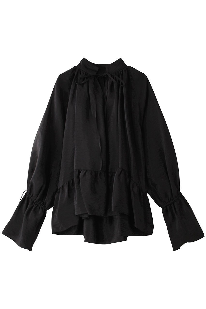 【メゾンスペシャル/MAISON SPECIAL】のShirring Volume Blouse/シャーリングボリュームブラウス 人気、トレンドファッション・服の通販 founy(ファニー) 　ファッション　Fashion　レディースファッション　Fashion for Women　トップス・カットソー　Cut & Sew Tops　シャツ・ブラウス・オフィスカジュアル　Elegant Blouses & Button-Ups　シャーリング　Shirring, Ruched　シンプル　Simple, Minimal　スカーフ　Scarf, Neckwear　ストライプ　Stripe, Striped Pattern　スリーブ　Sleeve, Long Sleeve / Short Sleeve　リボン　Ribbon, Bow　ロング　Long, Long-Length　エレガント 上品　Elegant　 other-1|ID: prp329100004905554 ipo3291000000036722691