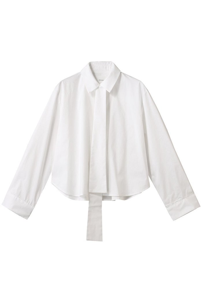 【ミディウミソリッド/MIDIUMISOLID】のtie neck shirt.M シャツ インテリア・キッズ・メンズ・レディースファッション・服の通販 founy(ファニー) https://founy.com/ ファッション Fashion レディースファッション Fashion for Women トップス・カットソー Cut & Sew Tops シャツ・ブラウス・オフィスカジュアル Elegant Blouses & Button-Ups エレガント 上品 Elegant クロップド Cropped, Short Length シンプル Simple, Minimal スリーブ Sleeve, Long Sleeve / Short Sleeve デニム Denim, Jeans Material トレンド Trend, Trending Now ロング Long, Long-Length |ID: prp329100004905571 ipo3291000000036722852