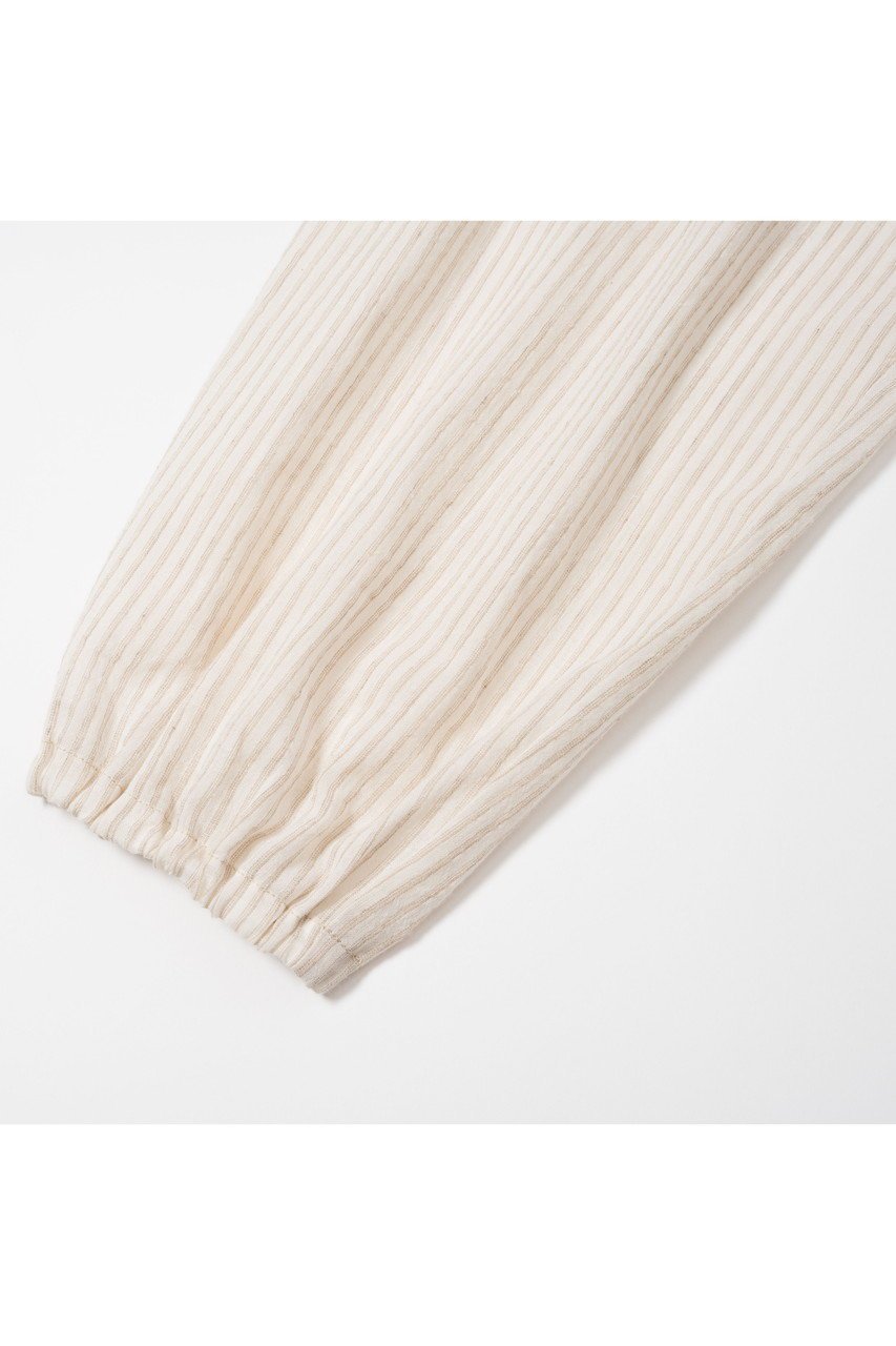 【プリスティン/PRISTINE】のコットンリネンストライプブラウス/オーガニックコットン 人気、トレンドファッション・服の通販 founy(ファニー) 　ファッション　Fashion　レディースファッション　Fashion for Women　トップス・カットソー　Cut & Sew Tops　シャツ・ブラウス・オフィスカジュアル　Elegant Blouses & Button-Ups　ギャザー　Gathered, Ruffled　シアー　Sheer, See-Through　ストライプ　Stripe, Striped Pattern　スリーブ　Sleeve, Long Sleeve / Short Sleeve　フリル　Frill, Ruffle　リネン　Linen, Linen Fabric　リボン　Ribbon, Bow　ロング　Long, Long-Length　other-5|ID: prp329100004905575 ipo3291000000036722896