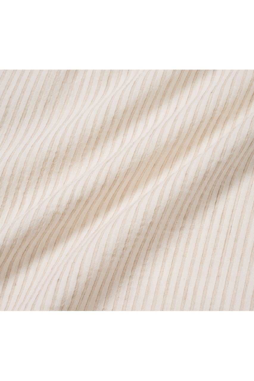 【プリスティン/PRISTINE】のコットンリネンストライプブラウス/オーガニックコットン 人気、トレンドファッション・服の通販 founy(ファニー) 　ファッション　Fashion　レディースファッション　Fashion for Women　トップス・カットソー　Cut & Sew Tops　シャツ・ブラウス・オフィスカジュアル　Elegant Blouses & Button-Ups　ギャザー　Gathered, Ruffled　シアー　Sheer, See-Through　ストライプ　Stripe, Striped Pattern　スリーブ　Sleeve, Long Sleeve / Short Sleeve　フリル　Frill, Ruffle　リネン　Linen, Linen Fabric　リボン　Ribbon, Bow　ロング　Long, Long-Length　other-8|ID: prp329100004905575 ipo3291000000036722899