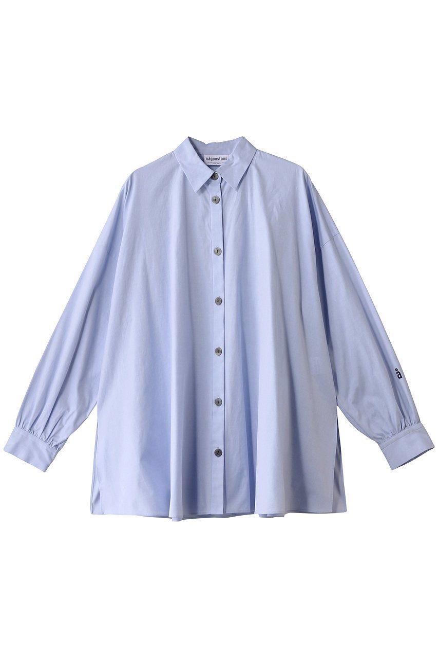 【ナゴンスタンス/nagonstans】の80オックス ワイドフレア SH/シャツ インテリア・キッズ・メンズ・レディースファッション・服の通販 founy(ファニー) 　ファッション　Fashion　レディースファッション　Fashion for Women　トップス・カットソー　Cut & Sew Tops　シャツ・ブラウス・オフィスカジュアル　Elegant Blouses & Button-Ups　オックス　Oxford Fabric　スリーブ　Sleeve, Long Sleeve / Short Sleeve　ドレープ　Drape, Draping Fabric　フレア　Flare, Flared　ロング　Long, Long-Length　ワイド　Wide, Wide Fit　Water|ID: prp329100004905587 ipo3291000000036723000