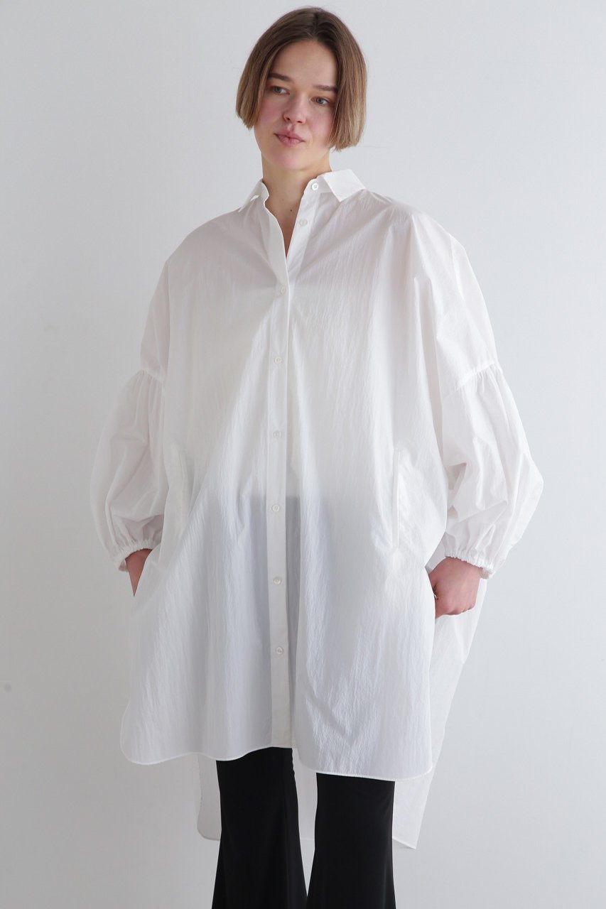 【ル フィル/LE PHIL】のミリタリープルーフオーバーサイズブラウス 人気、トレンドファッション・服の通販 founy(ファニー) 　ファッション　Fashion　レディースファッション　Fashion for Women　トップス・カットソー　Cut & Sew Tops　シャツ・ブラウス・オフィスカジュアル　Elegant Blouses & Button-Ups　おすすめ　Recommended / Our Picks　スリット　Slit, Slit Detail　スリーブ　Sleeve, Long Sleeve / Short Sleeve　ロング　Long, Long-Length　other-7|ID: prp329100004905613 ipo3291000000036723250