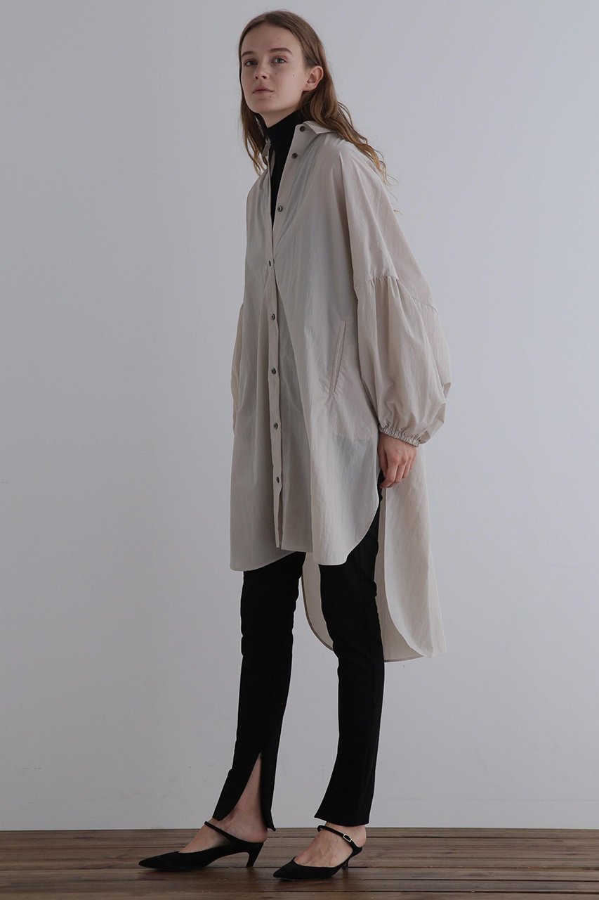 【ル フィル/LE PHIL】のミリタリープルーフオーバーサイズブラウス 人気、トレンドファッション・服の通販 founy(ファニー) 　ファッション　Fashion　レディースファッション　Fashion for Women　トップス・カットソー　Cut & Sew Tops　シャツ・ブラウス・オフィスカジュアル　Elegant Blouses & Button-Ups　おすすめ　Recommended / Our Picks　スリット　Slit, Slit Detail　スリーブ　Sleeve, Long Sleeve / Short Sleeve　ロング　Long, Long-Length　other-3|ID: prp329100004905613 ipo3291000000036748072